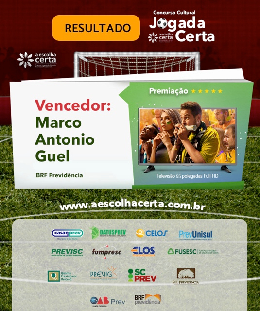 Confira o resultado do Concurso Cultural - Jogada Certa