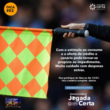 Concurso Cultural Jogada Certa DICA 3