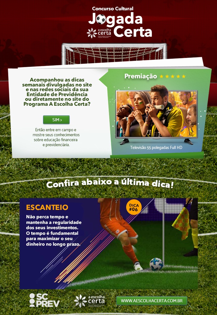 Concurso Cultural Jogada Certa DICA 6 e Quiz