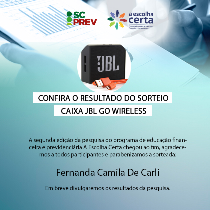 Resultado do Sorteio da Pesquisa de Educação Financeira e Previdenciária