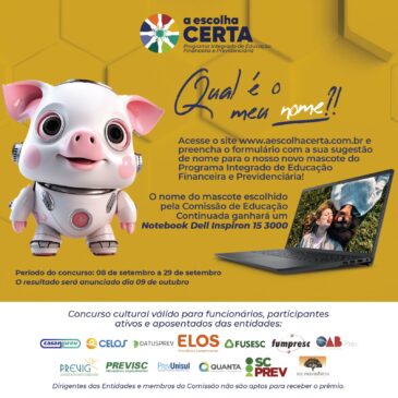 Escolha o nome do novo mascote do Programa A Escolha Certa e concorra a um notebook!