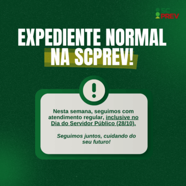 Expediente normal nesta semana – 28 de outubro, Dia do Servidor Público